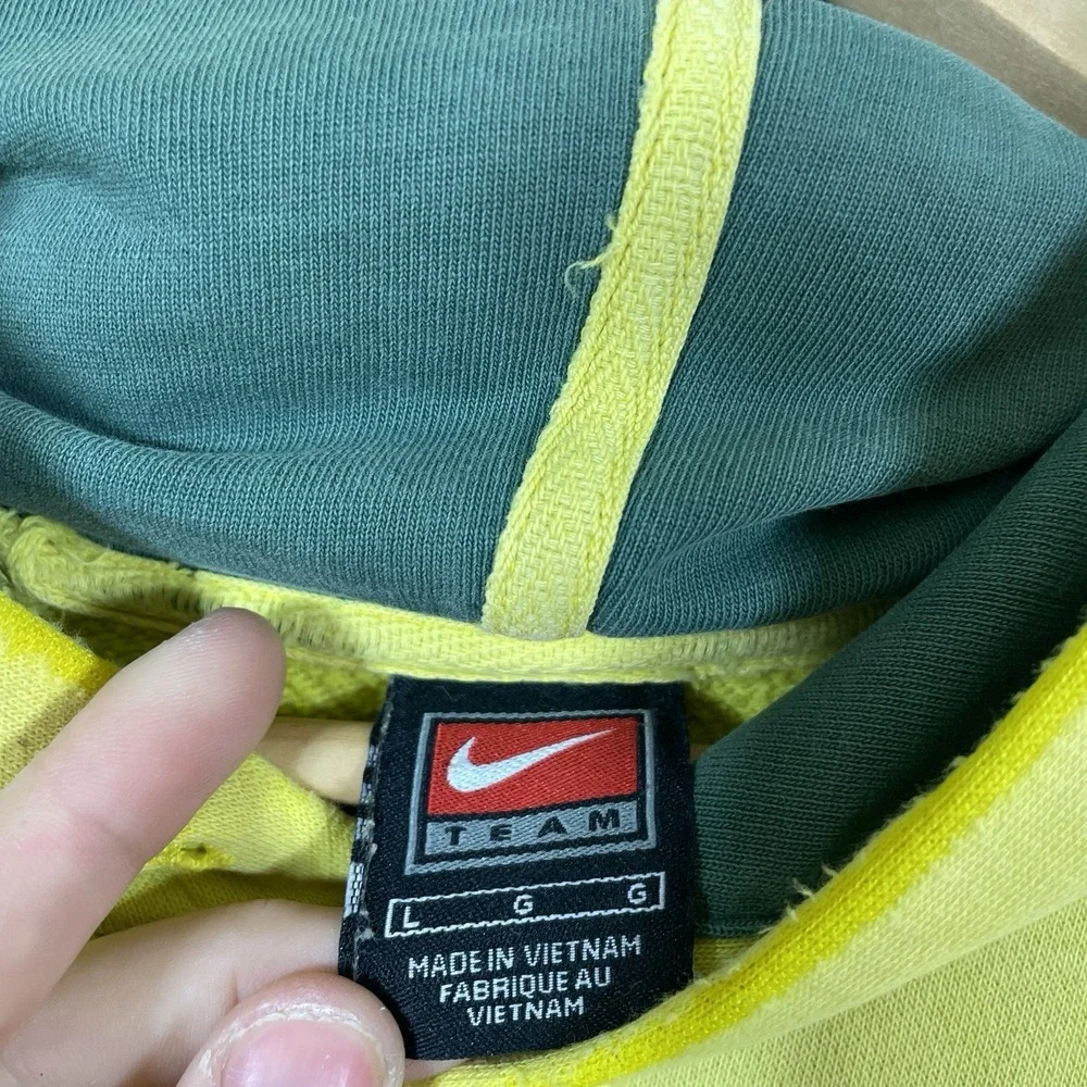 Vtg 90s Nike Center Swoosh Hoodie University Oregon Ducks Mens Large Distressed